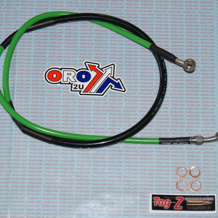 Hose Front Brake Green / Blk RM KX 125 250 RMZ250 KXF250