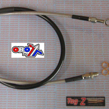 Hose Front Brake Silver / Blk CR250 CR500 89-91 CR125 90-91 H02-1-035/P