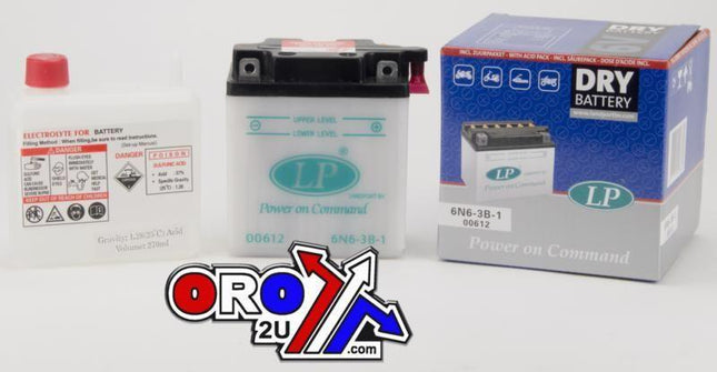 Battery 6N6-3B-1 6V 6Ah, Landport 00612 With Acid Pack, Road, Mc Ma 6N6-3B-1