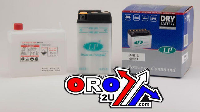 Battery B49-6 6V 8Ah., Landport 00811 With Acid Pack, Road, Mc Ma B49-6
