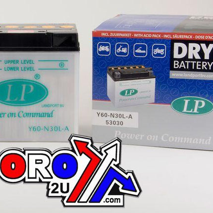 Battery L60-N30L-A 12V 30A, Dry With Acid, Landport, Road, Md L60-N30L-A