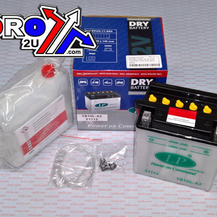 Battery YB10L-A2 12V 11Hh, Landport With Acid Pack, Road, Mc Ma YB10L-A2, Md LB10L-A2