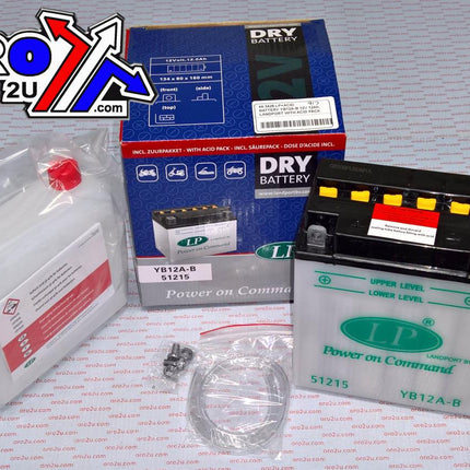 Battery LB12A-B 12V 12Ah., Landport With Acid Pack, Road, Mc Ma YB12A-B