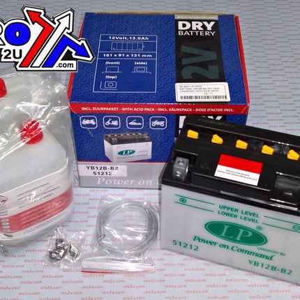 Battery YB12B-B2 12V 13Hh, Landport With Acid Pack, Road, Mc Ma YB12B-B2