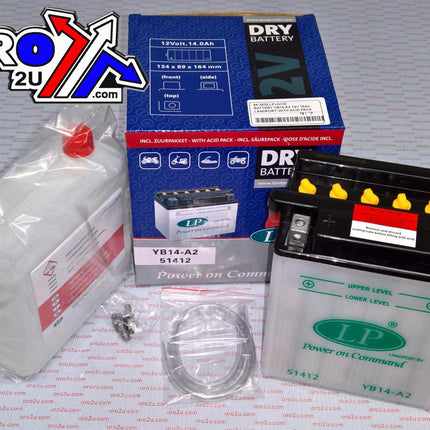 Battery LB14-A2 12V 14Ah., Landport With Acid Pack, Road, Mc Ma YB14-A2