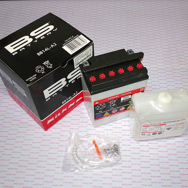 Battery YB14L-A2 12V 14Ah. Bs, Bs With Acid Pack BB14L-A2, 310569, BS-BB14L-A2