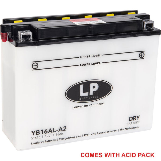 Battery LB16AL-A2 12V 16Ah, Landport With Acid Pack, Road, Mc Ma YB16AL-A2