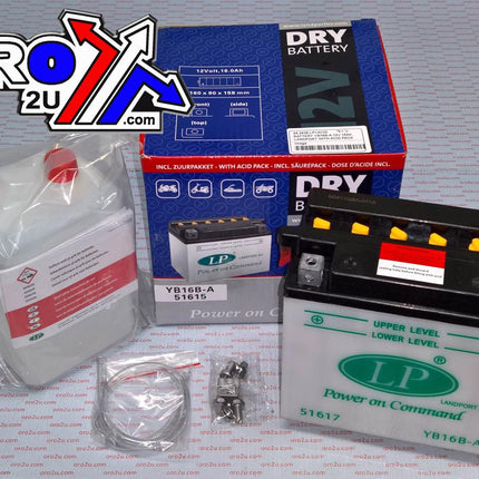 Battery YB16B-A 12V 16Ah., Landport With Acid Pack, Road, Mc Ma YB16B-A