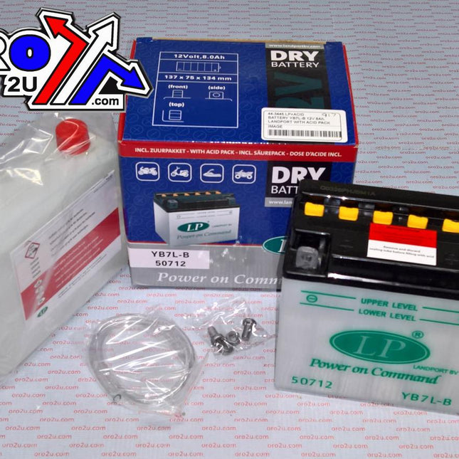 Battery LB7L-B 12V 8Ah., Landport With Acid Pack, Road, Ma YB7L-B