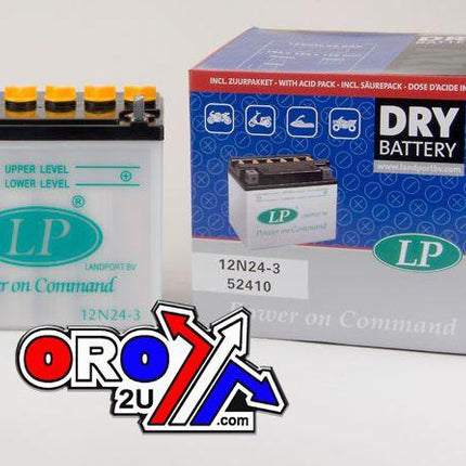 Battery 12N24-3 12V 24Ah. Dry, Landport 52410, Mb 12N24-3