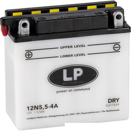 Battery 12N5,5-4A 12V 5Ah. Dry+acid, Landport Md 12N5.5-4A