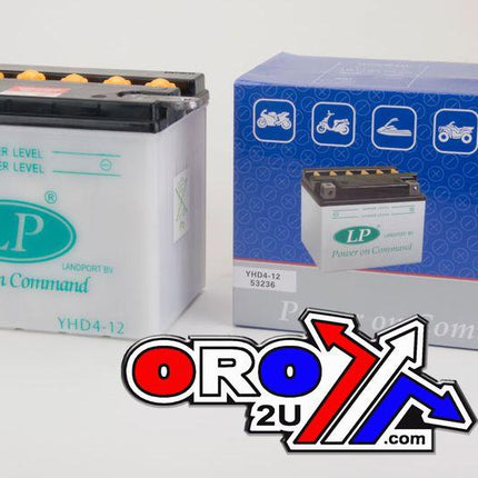 Battery LHD4-12 12V 29Ah Dry, Landport 53236 Harley Davidson, Mb YHD4-12