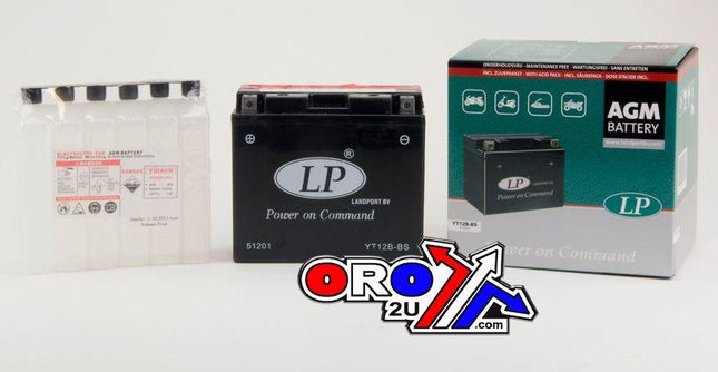 Battery LT12B-BS 12V 11Ah Mf, Landport 51201 Maintenan Free, YT12B-BS, Agm, Ma LT12B-BS