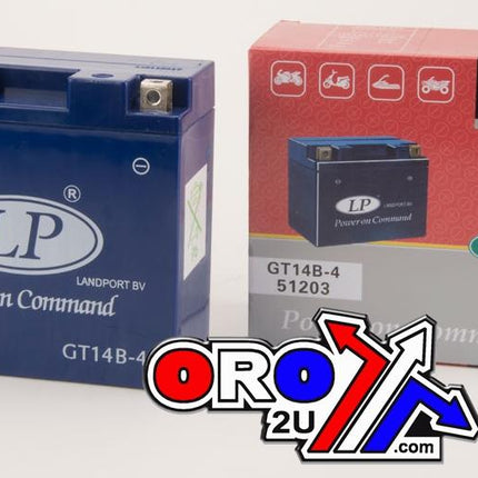 Battery GT14B-4 12V 12Ah Gel, Landport 51203, Mg LT14B-4, Mg GT14B-4, Same As YT14B-4 YT14B-BS