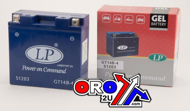 Battery GT14B-4 12V 12Ah Gel, Landport 51203, Mg LT14B-4, Mg GT14B-4, Same As YT14B-4 YT14B-BS
