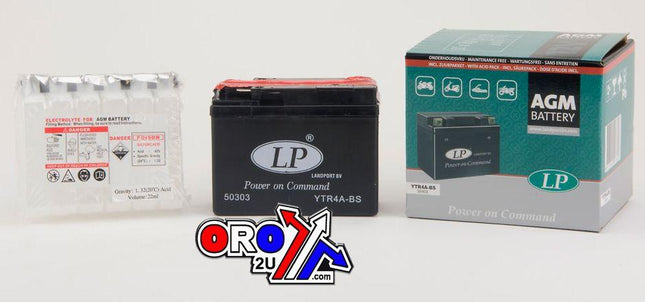 Battery LTR4A-BS 12V 2.3Ah, Landport 50303 Maintenance Free, Agm, Ma LTR4A-BS