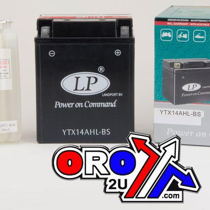 BATTERY LTX14AHL-BS 12V 12AH, LANDPORT Maintenance Free, AGM, YTX14AHL-BS