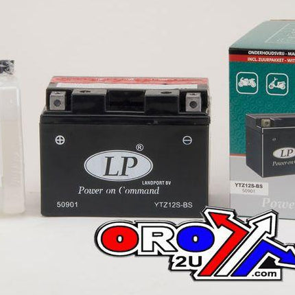 BATTERY LTZ12S-BS 12V MA.FREE, LANDPORT Maintenance Free, 50901 AGM, YTZ12S-BS, MA LTZ12S-BS
