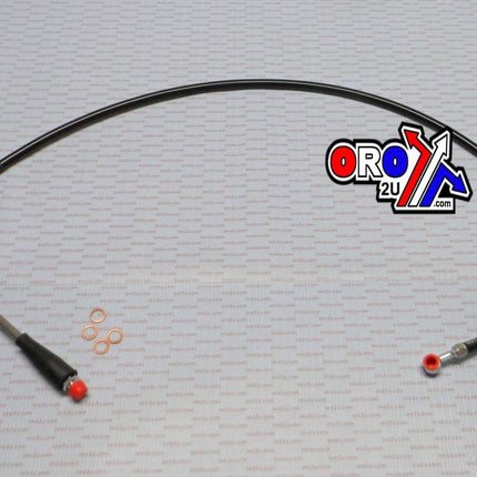 Hose Front Brake Silver / Blk, Venhill H02-1-032/P, Honda XR250 1985