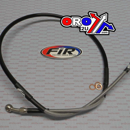 Hose Front Brake Silver/blk Honda 1984-1988 CR125 / CR250 / CR500