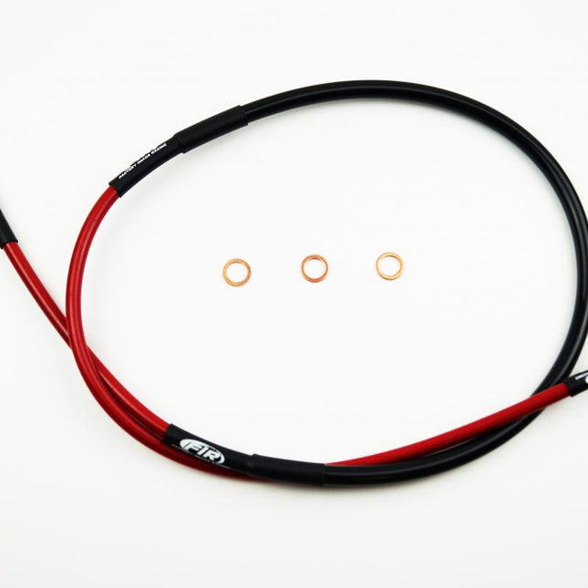Hose Front Brake Red / Blk 1989 CR125 Honda