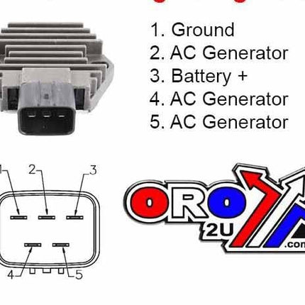 Regulator Rectifier 95-09 Honda CRF Trx Vt C Es Fe Fm Fw L M R S Te Tm Arrowhead AHA6015