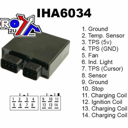 CDI Box TRX450R 2004-05, 30410-HP1-003, IHA6034, AT-01110