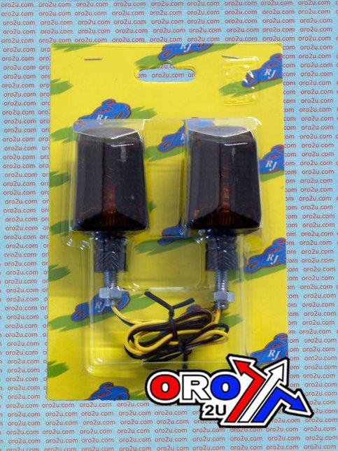 Indicators Smoke Lens Pair, Rectangular Carbon Look Case, 121405475