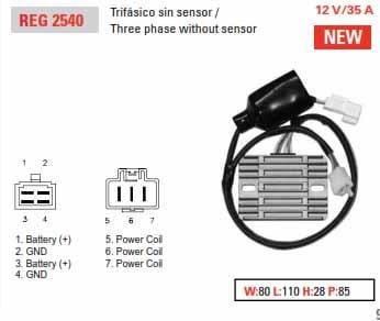REGULATOR 12V VTX1300 03-09, Arrowhead AHA6113 HONDA