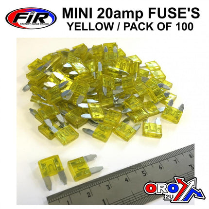 20 Amp. Mini Fuse Pack Of 100