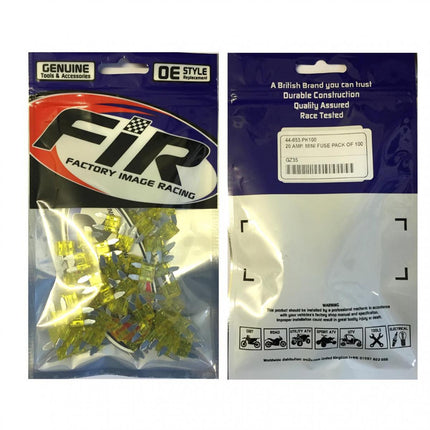 20 Amp. Mini Fuse Pack Of 100