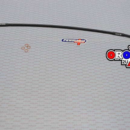 Hose Front Brake Silver / Blk, Venhill S01-1-023/P, Suzuki RM125 1985-1989, RM250 1985-1988