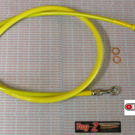 Hose Front Brake Yellow / Blk, Suzuki RM125 1985-1989, RM250 1985-1988 FIR, Kit Done