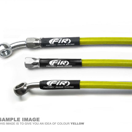 Hose Front Brake Yellow / Blk, Suzuki RM80 1986-2002 FIR, Kit Done