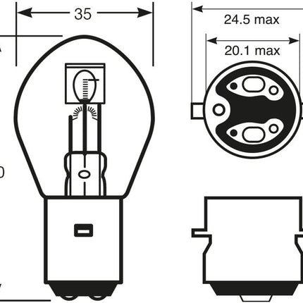 Headlight Bulb 12V 45W 40W Bosch