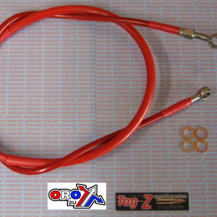 Hose Front Brake Red / Blk, YZ125 YZ250 YZF250 450 05-07 FIR, Kit Done