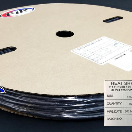 Heat Shrink Tubing 13mm x 50MT, Black / ID : 13mm, Shrink Ratio 2:1, UP-12681