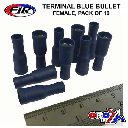 Terminal Blue Female Bullet, Pack / 10