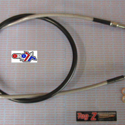 Hose Front Brake Silver / Black, KTM Exc 125/200/250/400 00-18, 00-18