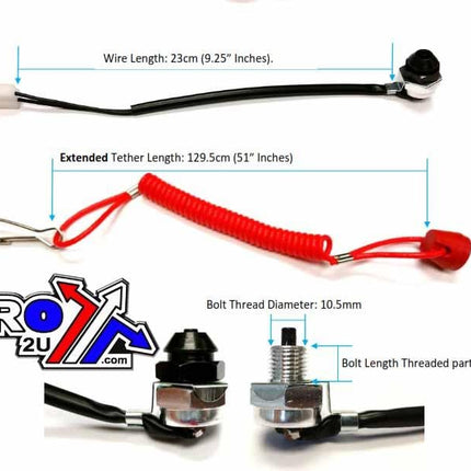 Switch Kill Tether Line, K&s 12-0100P [panel Mount]