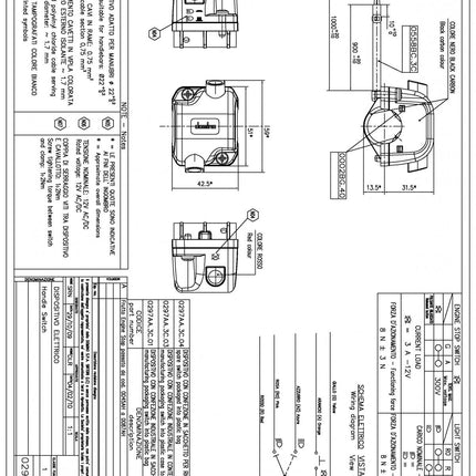 Light Switch Universal, Domino 0297AA.3C.04-00