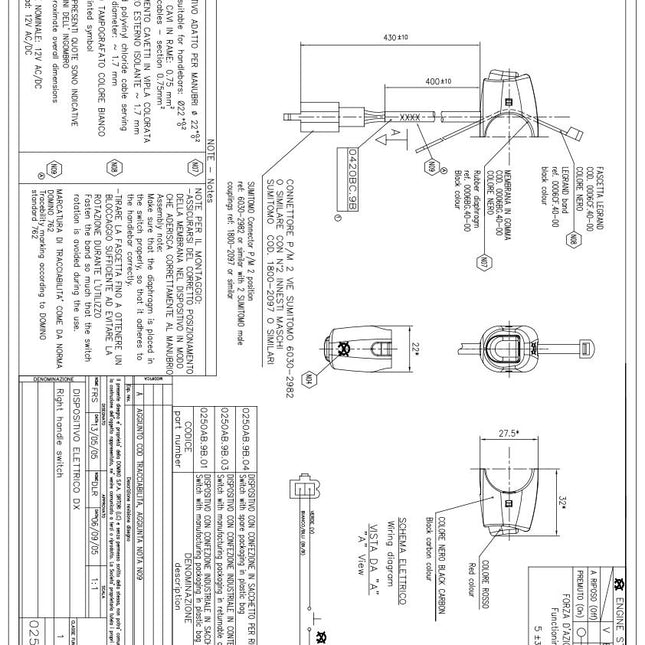 Light Switch Universal, Domino 0250AB.9B.04-01, FM0250AB.9B.04-01