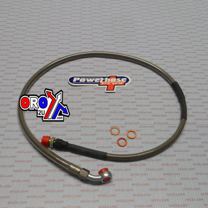 Hose Rear Brake Silver / Blk, Venhill H05-2-002/P, 95-98 Husaberg MX