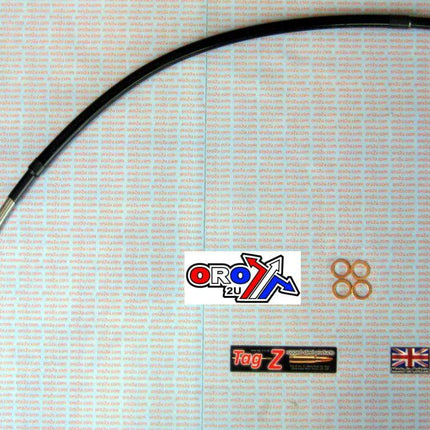 Hose Rear Brake Silver / Blk CR125/250 05-07 CRF250/450 H02-2-035/P
