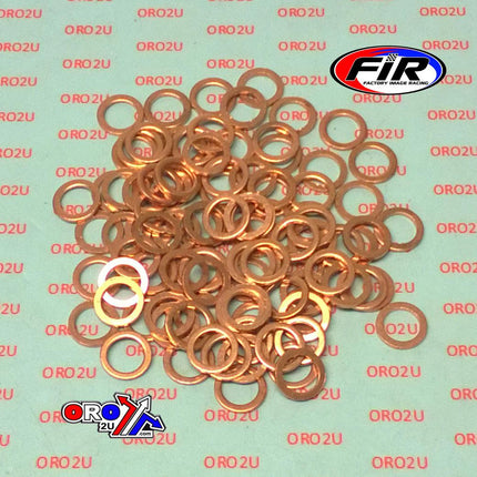 Copper Washer M10 Pk Of 100, Size ID10 x OD15 x W1.5mm
