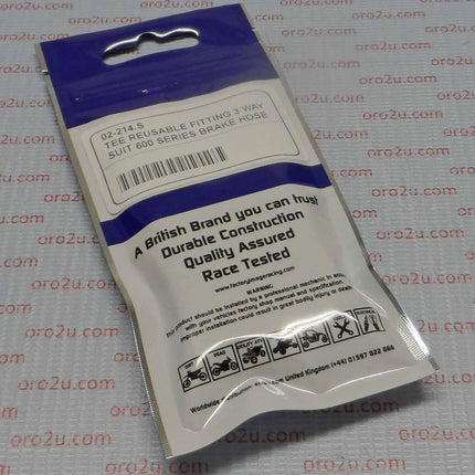 Tee Reusable Fitting 3 Way, Suit 600 Series Brake Hose, OEM Goodridge 5136-03C