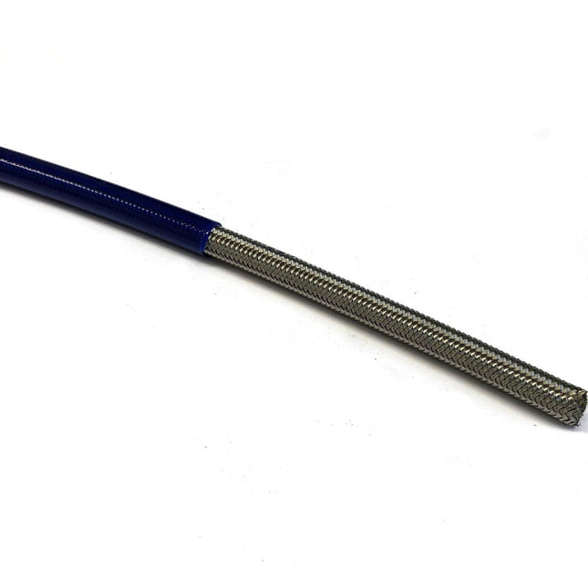 Dark Blue Hose 1 Meter 600-03, Stainless Steel Braided Hose, 600-03GN / PTFE / Pvc Covered, Buildaline