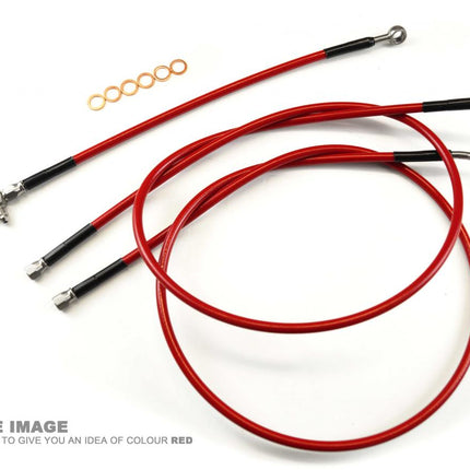 Hose Front Brake SET/3 +2 Red Honda TRX400 Ex 99-09 Quad