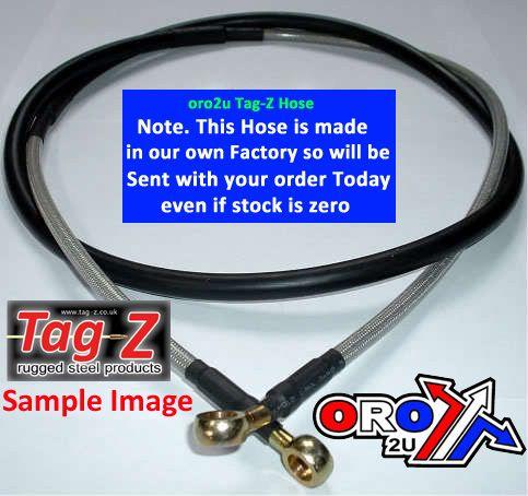 Hose Rear Brake Silver / Blk Honda TRX400 Ex 1999-07 ATV Venhill H02-2-031