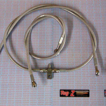 Hose Front Brake SET/3 +2 Sil, LT-Z400, LT-R450, KFX400 FIR, Kit Done